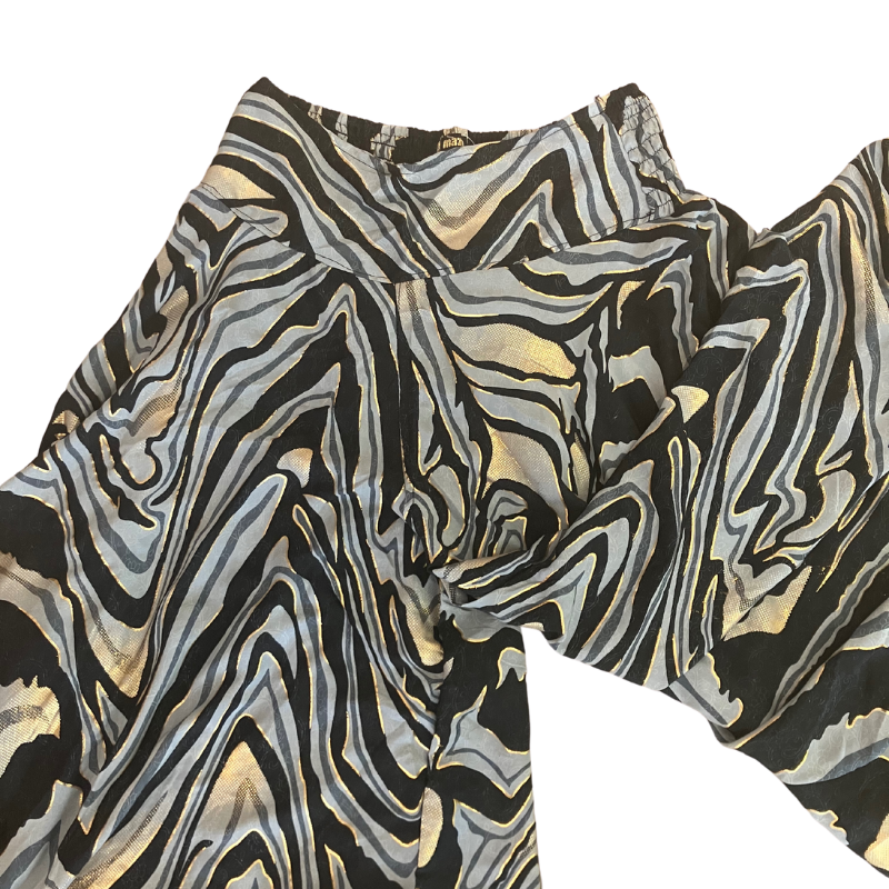 Luftige Leoparddrømme Silke-Polyester Bukser- Indisk Bæredygtig Kvalitet (OS)
